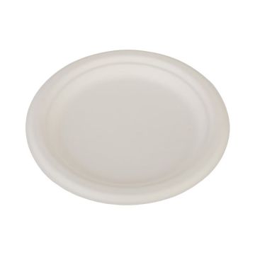 7" Eco-Friendly Heavy Weight Molded Compostable Plate - 1000 Count