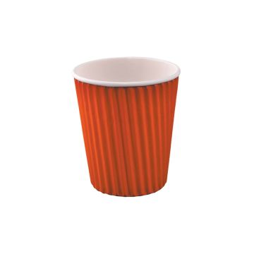 Detpak 8 oz. Red Ripple-Wrap Hot Cups (80mm)