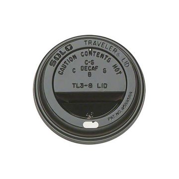 Solo 8 oz. Black Travel Hot Lids (80mm)