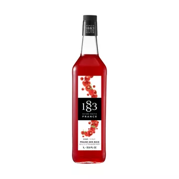 1883 Wild Strawberry Syrup (1L) - Glass Bottle