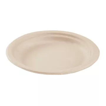 Karat Earth 6" Eco-Friendly PFAS Free Natural Bagasse Plate - 1000 Count