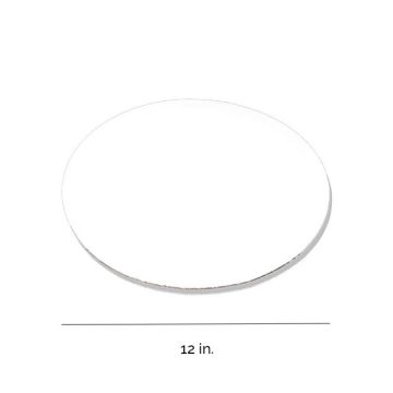 Southern Champion 12" White Single Wall Grease Resistant Cake Circle - 100 Count